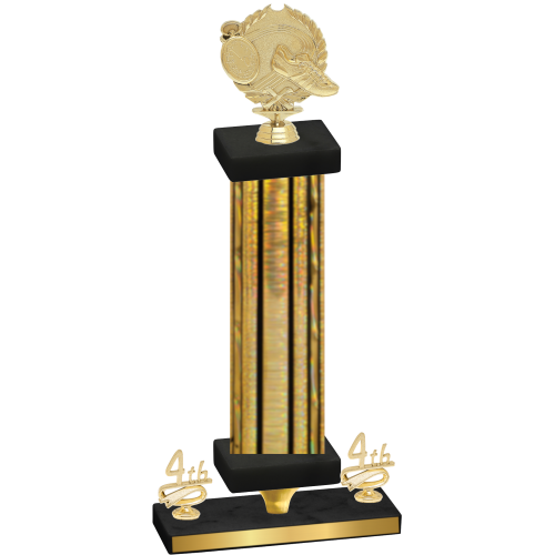 Premium Single Gold Glacier Fourth Place Running Trophy