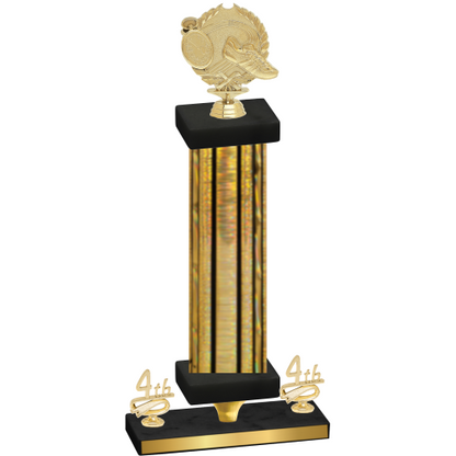 Premium Single Gold Glacier Fourth Place Running Trophy