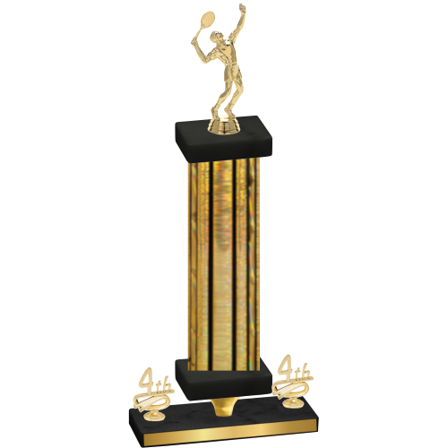 Premium Single Gold Glacier Fourth Place Tennis Trophy