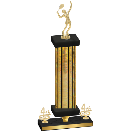 Premium Single Gold Glacier Fourth Place Tennis Trophy