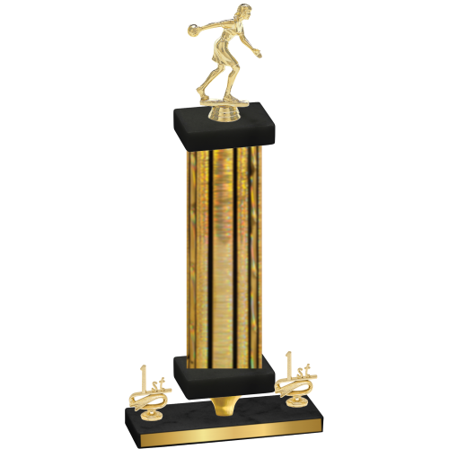 Premium Single Gold Glacier First Place Bowling Trophy