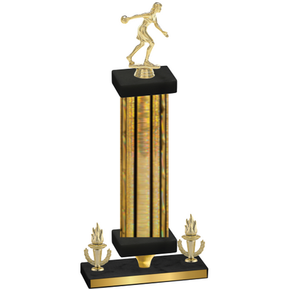 Premium Single Gold Glacier Victory Bowling Trophy