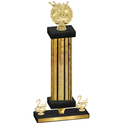 Premium Single Gold Glacier Second Place Bowling Trophy