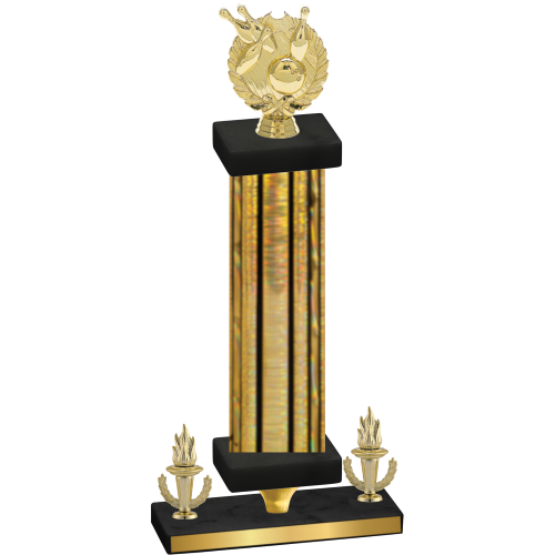Premium Single Gold Glacier Victory Bowling Trophy