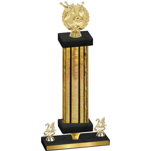Premium Single Gold Glacier Year Bowling Trophy