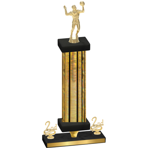 Premium Single Gold Glacier Second Place Volleyball Trophy