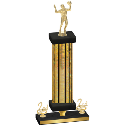 Premium Single Gold Glacier Second Place Volleyball Trophy