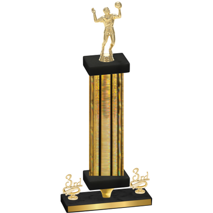 Premium Single Gold Glacier Third Place Volleyball Trophy