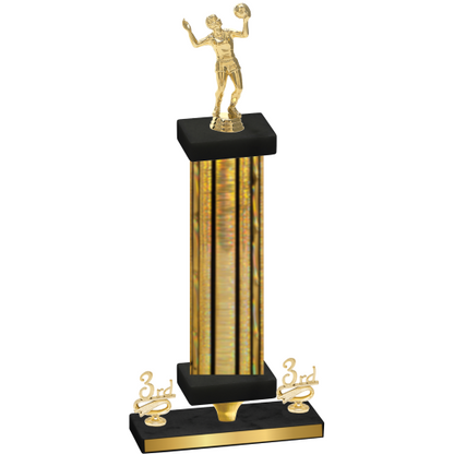 Premium Single Gold Glacier Third Place Volleyball Trophy