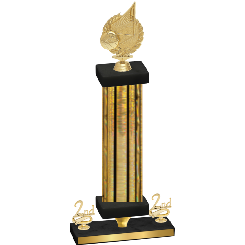 Premium Single Gold Glacier Second Place Volleyball Trophy