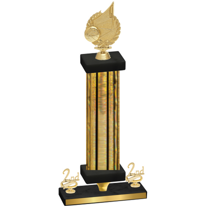 Premium Single Gold Glacier Second Place Volleyball Trophy