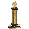 Premium Single Gold Glacier Fourth Place Volleyball Trophy