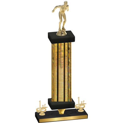 Premium Single Gold Glacier First Place Swimming Trophy