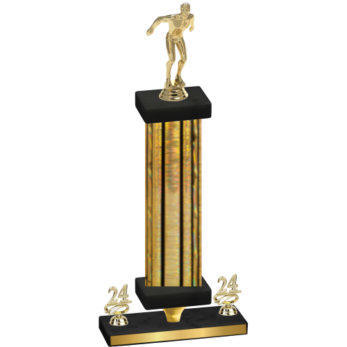 Premium Single Gold Glacier Year Swimming Trophy