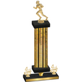 Premium Single Gold Glacier Fourth Place Football Trophy