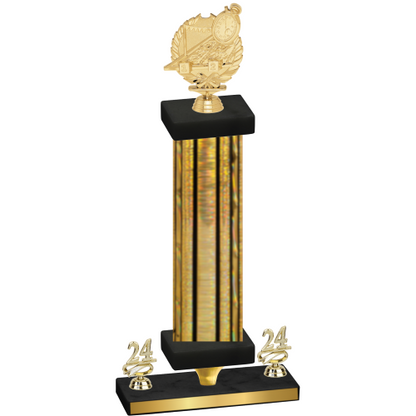 Premium Single Gold Glacier Year Swimming Trophy