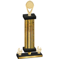 Premium Single Gold Glacier Fourth Place Insert Trophy