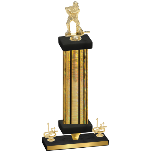 Premium Single Gold Glacier First Place Hockey Trophy