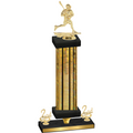 Premium Single Gold Glacier Second Place Lacrosse Trophy