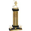 Premium Single Gold Glacier Third Place Lacrosse Trophy