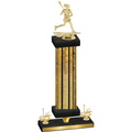 Premium Single Gold Glacier First Place Lacrosse Trophy