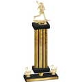 Premium Single Gold Glacier Second Place Lacrosse Trophy