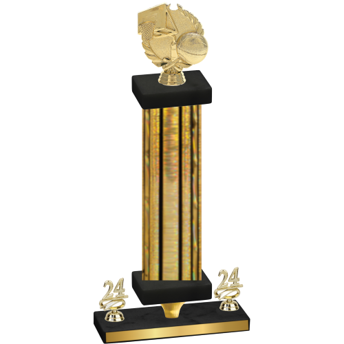 Premium Single Gold Glacier Year Basketball Trophy
