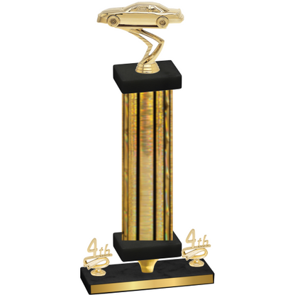 Premium Single Gold Glacier Fourth Place Cars Trophy