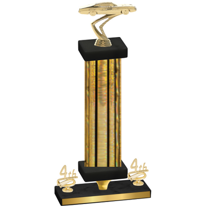 Premium Single Gold Glacier Fourth Place Cars Trophy
