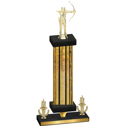 Premium Single Gold Glacier Victory Archery Trophy