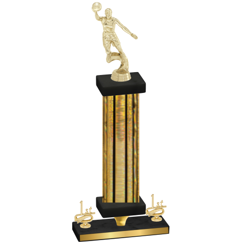 Premium Single Gold Glacier First Place Basketball Trophy