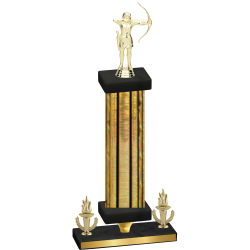 Premium Single Gold Glacier Victory Archery Trophy