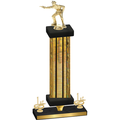 Premium Single Gold Glacier First Place Shooter Trophy