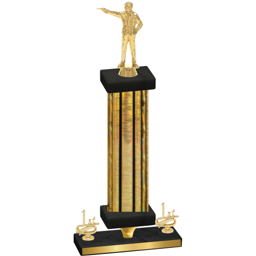 Premium Single Gold Glacier First Place Shooter Trophy