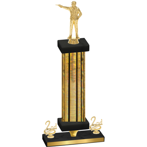 Premium Single Gold Glacier Second Place Shooter Trophy