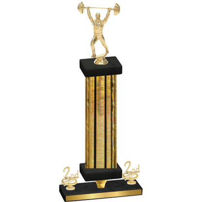 Premium Single Gold Glacier Second Place Weights Trophy