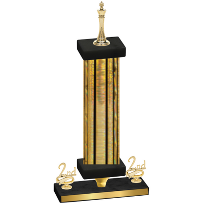 Premium Single Gold Glacier Second Place Chess Trophy