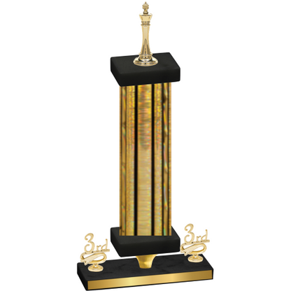 Premium Single Gold Glacier Third Place Chess Trophy