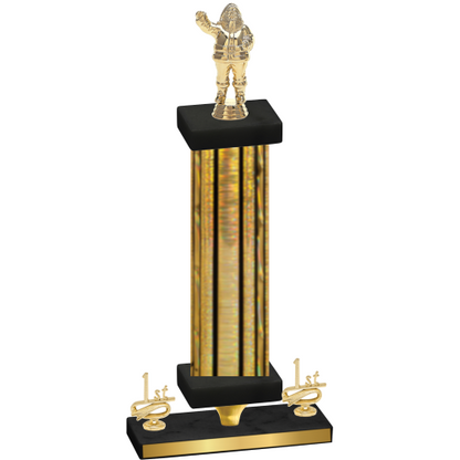 Premium Single Gold Glacier First Place Holiday Trophy