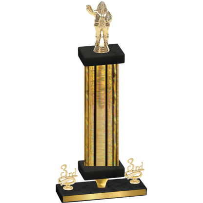 Premium Single Gold Glacier Third Place Holiday Trophy