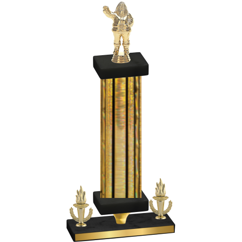 Premium Single Gold Glacier Victory Holiday Trophy