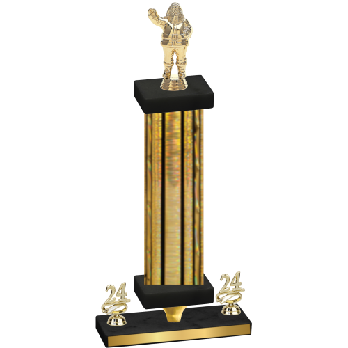 Premium Single Gold Glacier Year Holiday Trophy
