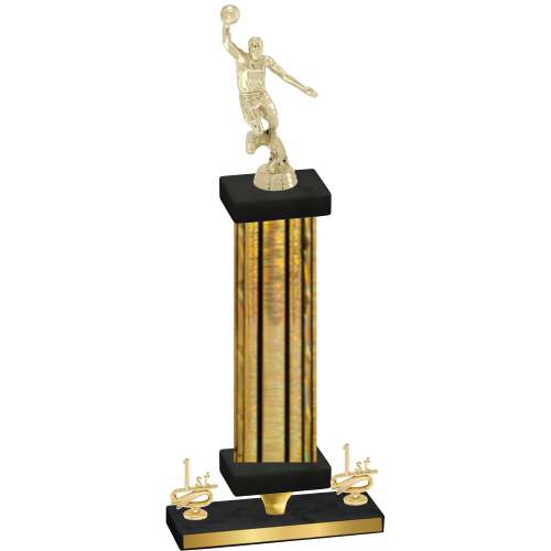 Premium Single Gold Glacier First Place Basketball Trophy