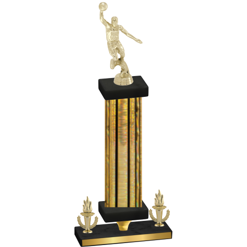 Premium Single Gold Glacier Victory Basketball Trophy