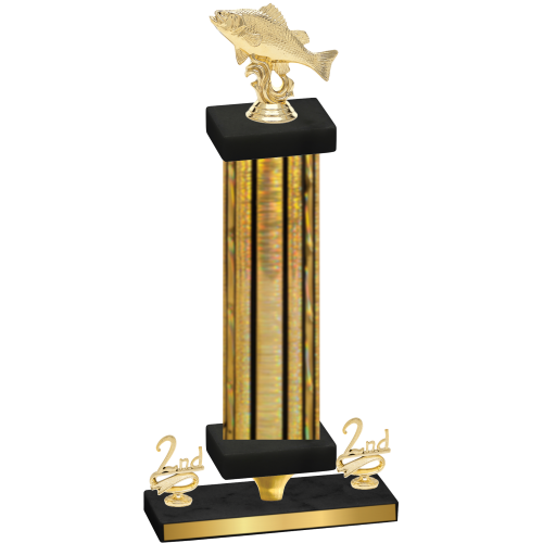 Premium Single Gold Glacier Second Place Fishing Trophy
