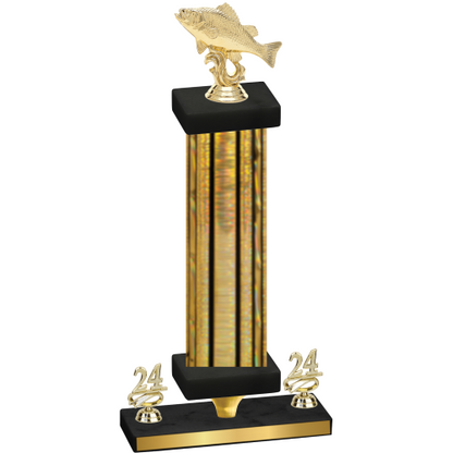 Premium Single Gold Glacier Year Fishing Trophy