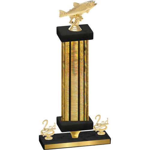 Premium Single Gold Glacier Second Place Fishing Trophy