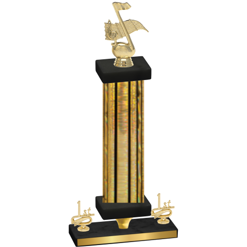 Premium Single Gold Glacier First Place Music Trophy