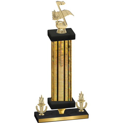 Premium Single Gold Glacier Victory Music Trophy