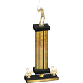 Premium Single Gold Glacier Second Place Golf Trophy